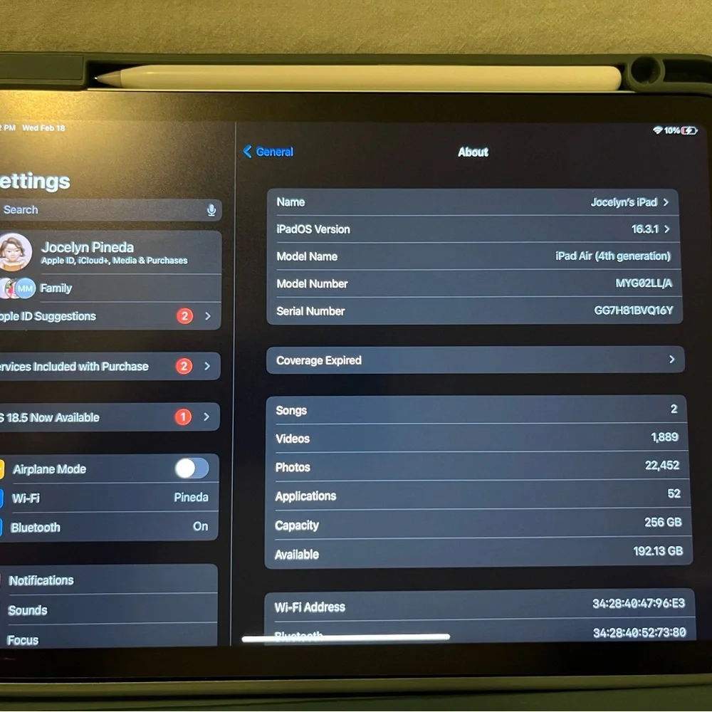 Apple iPad Air 4th Generation 256 GB WiFi only